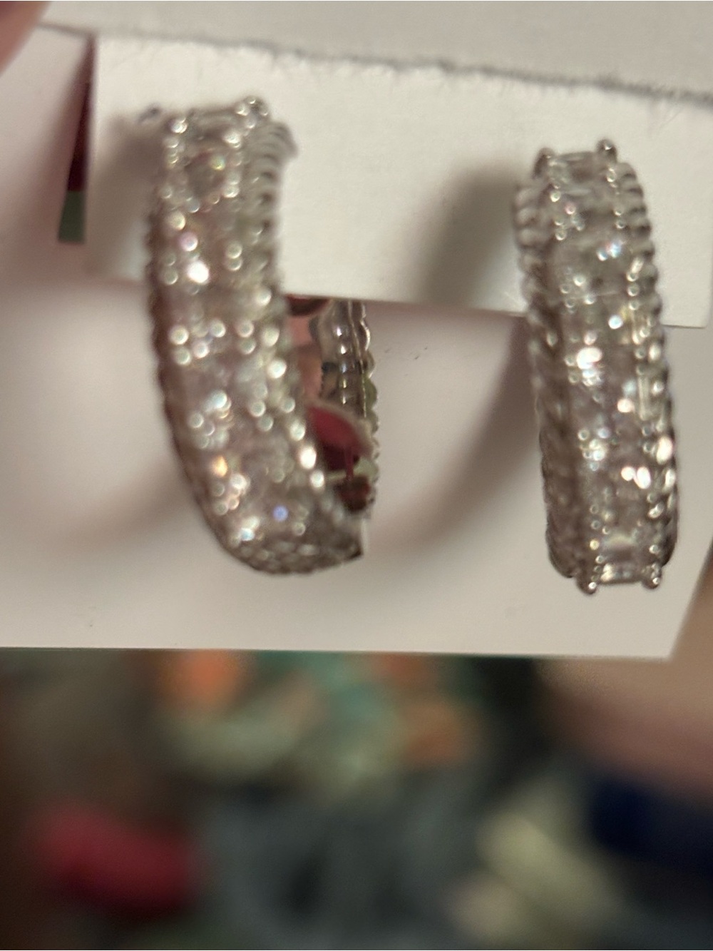 Judith Ripka Diamonique hoop earrings